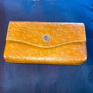 Faux tan brown leather wallet